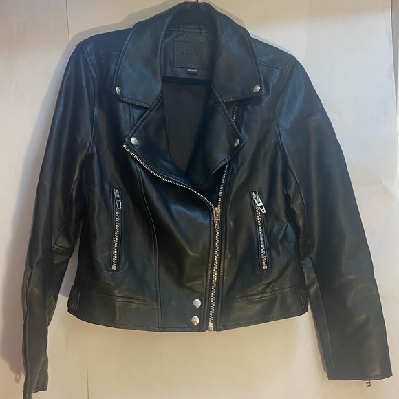 BLANK NYC Good Vibes Faux Leather Moto Jacket Size Medium NWOT - Picture 1 of 11